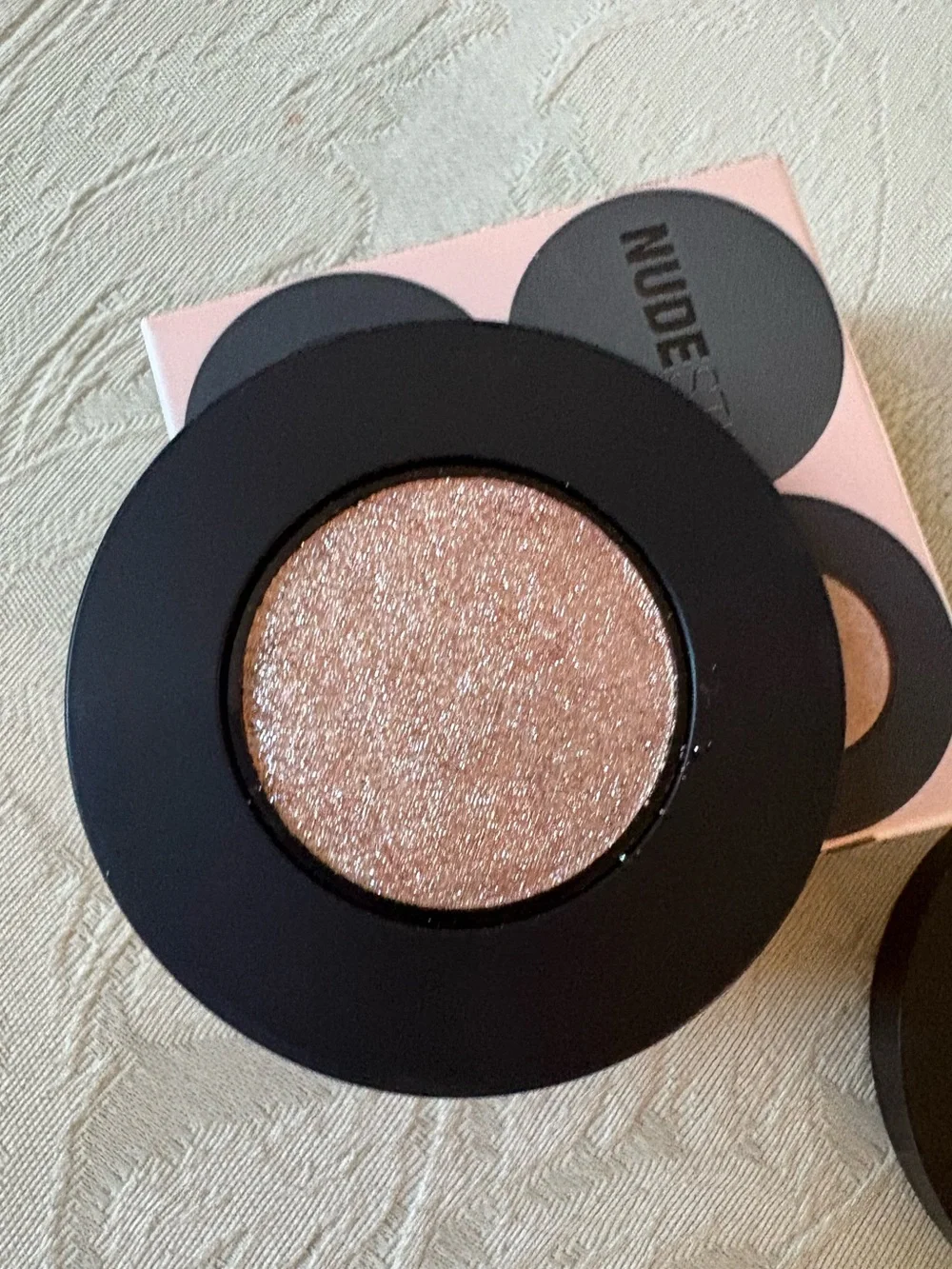NUDESTIX Stax Shimmer Eyeshadow Trio — Peach, Rose Gold & Gold